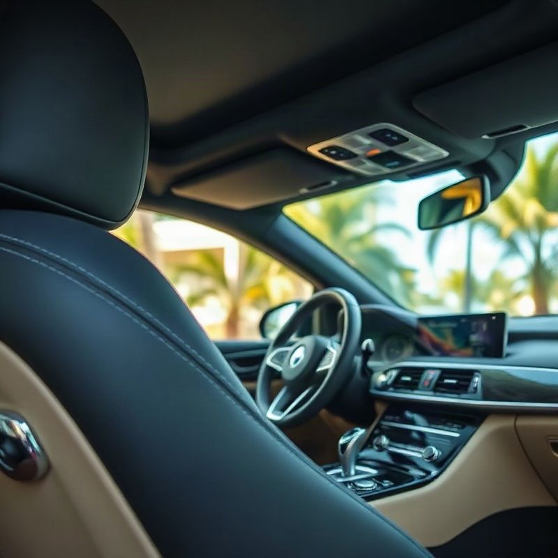 Interior em couro premium com detalhes em costura verde-esmeralda